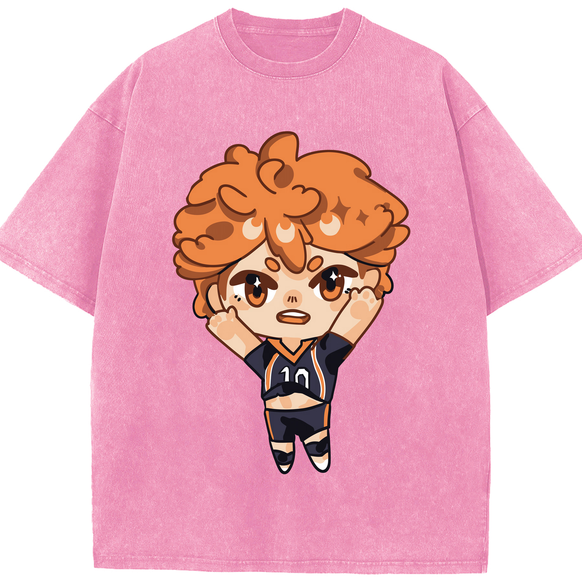 （画像用） ハイキュー!! Haikyu!! 綿100% ヴィンテージ風 半袖Tシャツ（フロントプリント）